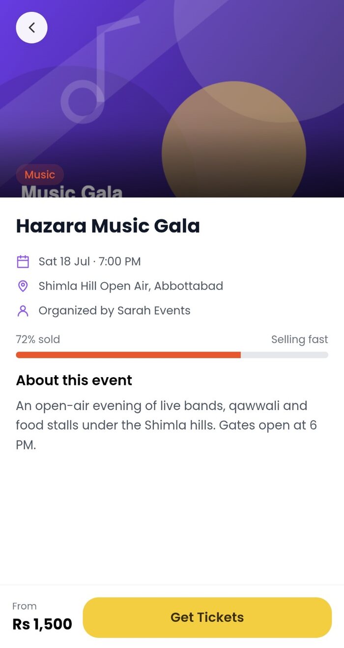 Published event details