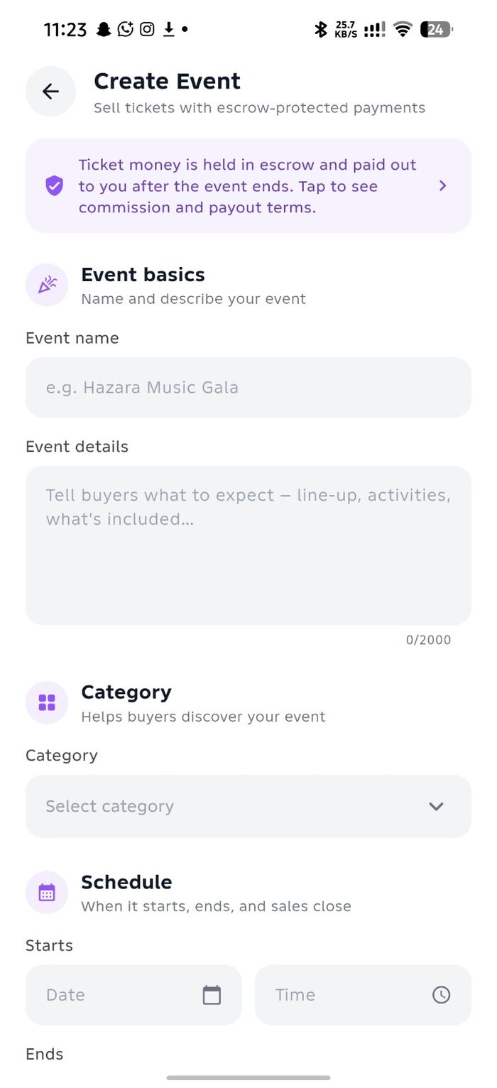 Create a ticketed event with Planifya